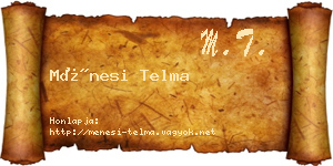 Ménesi Telma névjegykártya